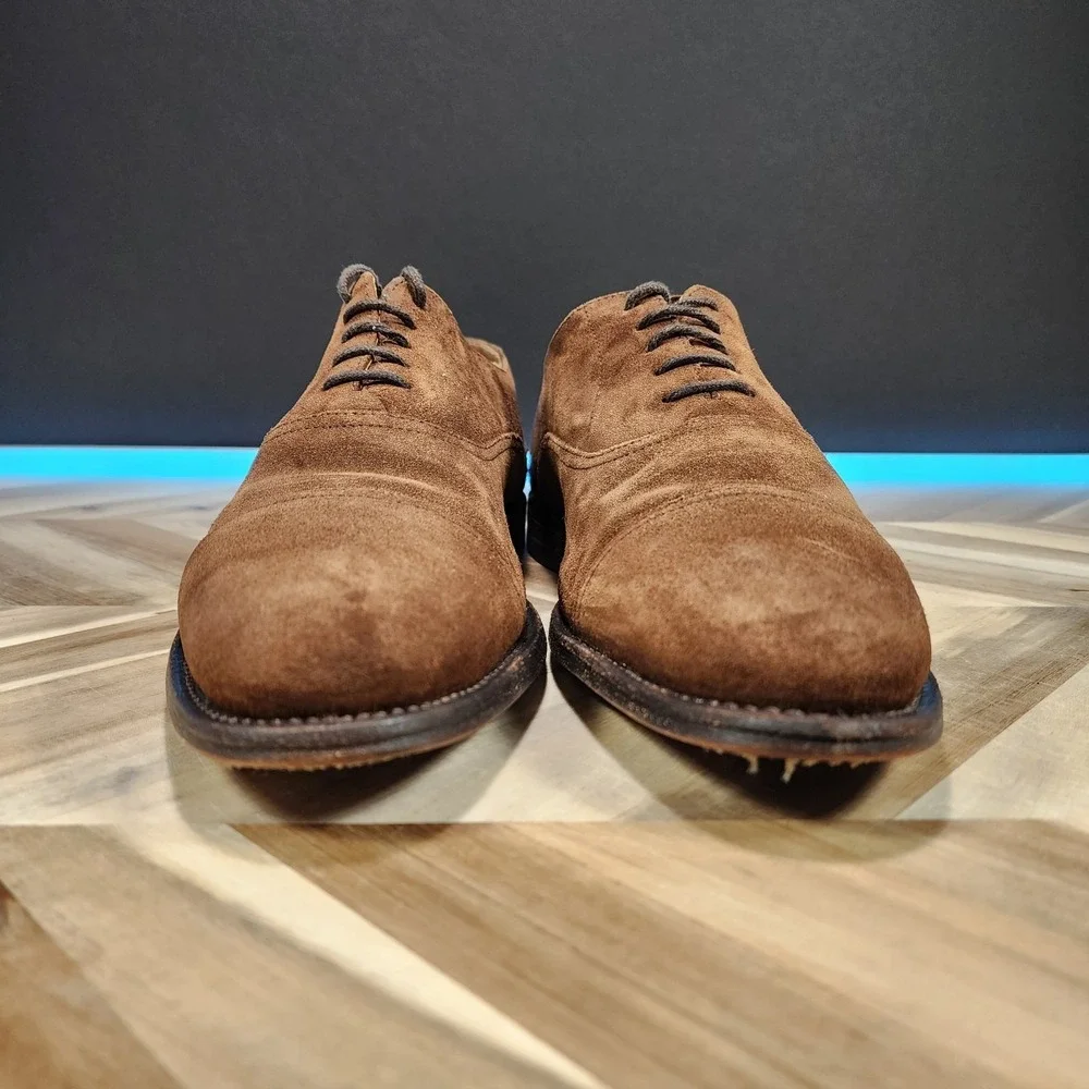 Charles Tyrwhitt Brown Suede Brogue Cap Toe Oxford Shoes Men's UK 8.5 / US 9.5